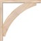 Ekena Millwork Thorton Block Smooth Bracket w/ Offset Brace, Douglas Fir, 3 1/2"W x 24"D x 24"H BKT0402X24X24THR05SDF - alternate 2